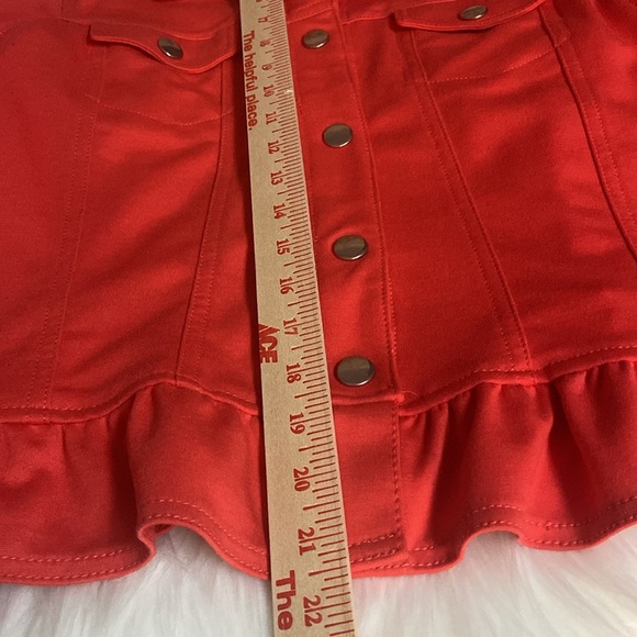 Baccini Sz M Orange with Silver Buttons Collar Long Sleeve Women’s Jacket - Picture 7 of 8